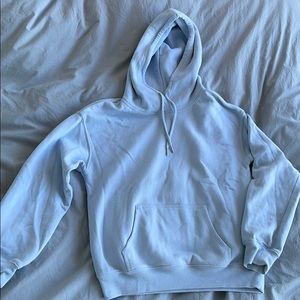 GU (Uniqlo sister brand) light blue hoodie